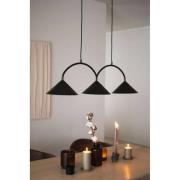 Globen Lighting riippuvalo CURVE 3, musta, 3-lamppuinen, 95 cm