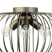 Kattovalaisin Globe, kahvi, Ø 51 cm, metalli, 3-lamppuinen, E27