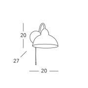 Kolarz seinälamppu Nonna, Ø 20 cm, sitruunat, sileä reuna