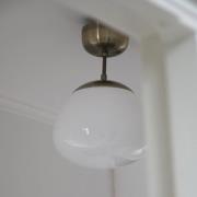 Rise kattovalaisin, antiikkimessingin värinen, lasia, Ø 25 cm