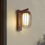 Lucande ulkoseinävalaisin Chandan, ruoste, anturi, IP44, E27