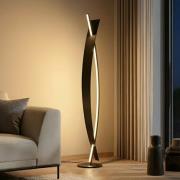 Lucande LED-lattiavalaisin Marija, musta, metallia, korkeus 140 cm