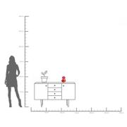 KARE Kynttilänjalka Lips, korkeus 20 cm, polyresiini, punainen