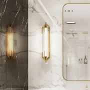 LED-seinävalaisin ESPADA kultainen harjattu Leveys 70 cm Metalli IP44