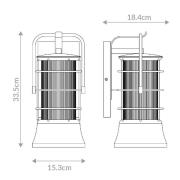 Ulkoseinävalaisin RIVAMAR, korkeus 34 cm, musta/kultainen, IP44 E27