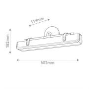 LED-seinävalaisin VALISE, ruskea/vanha messinki, 50 cm, keinonahka