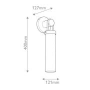 Seinävalaisin WYNWOOD, pronssi, korkeus 40 cm, metalli/opaalilasi E27