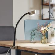 Lindby Jyla-klipsivalaisin, mattanikkeli, GX53, joustava varsi