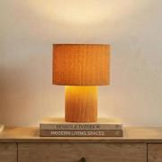 Lindby pöytävalaisin Jone, vaaleanruskea, tekstiili, 30 cm korkea, E27