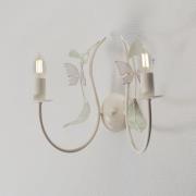 Kesäseinävalaisin, valkoinen/vihreä/vaaleanpunainen, leveys 25 cm, ter...