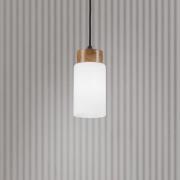 Markus riippuvalaisin, opaalilasi/tammipuu, Ø 9,5 cm, E27