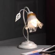 Lancia pöytävalaisin, norsunluun värinen, 1-valo, rauta, lasi