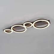 LED-kattovalaisin Lumos, alumiini, 3 000 K, metalli, pituus 72 cm