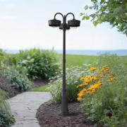 PRIOS LED-ulkovalaisin Thorus, 204 cm, musta, 3-lamppuinen, IP44