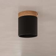 Kattospotti Rif, musta, Ø 12 cm, puu, alumiini