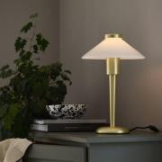 PR Home pöytälamppu August, messinkivärinen/opaali, 34 cm, metalli