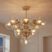 Kattovalaisin Zumba, lasi/metalli, kulta/kirkas, 13-polttimoinen