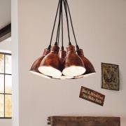 Priddy 1 vintage-riippuvalo 7-lampp antiikkikupari