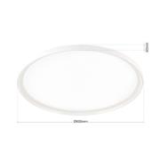 LED-kattovalaisin GAMMA, Ø 60 cm, valkoinen, kaukosäädin, CCT-himmenne...