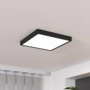 LED-kattovalaisin Fueva 5, IP20 musta 28,5x28,5cm