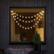 LED-valoverho, 44 lämmin valkoinen hohdokas lumihiutaletta