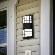 EGLO Cistierna 2 -ulkoseinälamppu, musta/valkoinen