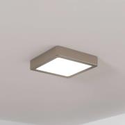 LED-pinta-asennuspaneeli Fueva 5 IP20 830 nikkeli 16x16cm 16x16cm