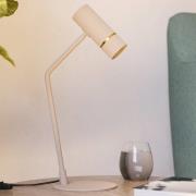 LED-pöytävalaisin Caminia, korkeus 48,5 cm, hiekanvärinen, teräs