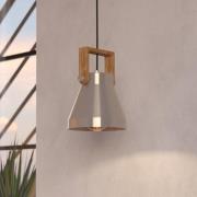 Cawton riippuvalaisin, Ø 16 cm, teräs/ruskea, teräs/puu