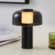 Ladattava LED-pöytävalaisin Ponente, Ø 16 cm, musta, CCT, himmennettäv...