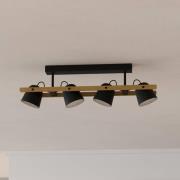 EGLO connect LED-kattovalaisin Hornwood-Z, 4-valaisin, musta