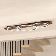 LED-kattovalaisin Boyal, musta, pituus 101 cm, puu, 3-valo.