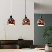 Roccaforte ripustusvalaisin, musta/kulta, metalli, 75 cm pitkä, E14