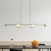 Lucande LED-riippuvalaisin Steve, alumiini, 113 cm, 6-lamppuinen, himm...