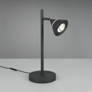 LED-pöytälamppu Romeo, korkeus 40 cm, musta, metalli, CCT