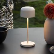 LED-akkukäyttöinen LED-pöytälamppu Lille, korkeus 20 cm, hiekanvärinen...