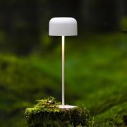 LED-akkukäyttöinen pöytälamppu Lille, korkeus 36 cm, valkoinen, IP54, ...