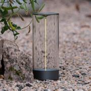 LED-akkukäyttöinen LED-pöytävalaisin Edison, korkeus 32 cm, harmaa/kir...