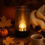 LED-pöytälamppu Fenya, musta/savuharmaa Korkeus 14 cm IP54