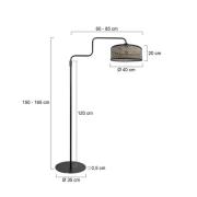 Bloeba-maavalaisin, musta/tumma puu, korkeus 165 cm, puu