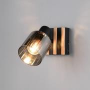 Travia-kohdevalaisin, 1-lamppuinen, musta/savuharmaa, kytkin