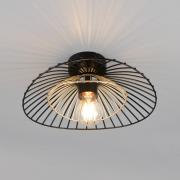 Lauris-kattovalaisin, mattamusta, Ø 30 cm, metalli, E27