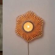 GOOD & MOJO Madura-seinälamppu, Ø 44 cm, luonnonväri/ruskea, pistoke