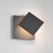 LED-seinävalaisin Mio, musta matta, leveys 18 cm, metalli