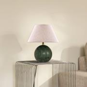 Globen Lighting pöytälamppu Castello, vihreä/beige, korkeus 28 cm