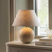 Globen Lighting pöytälamppu Castello, beige/beige, korkeus 38 cm