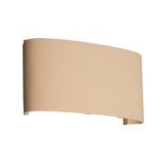 LED-ulkoseinälamppu Berlin, hiekanvärinen, leveys 17 cm, metalli