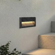 Lucande LED-seinäuppovalaisin Tavion, 25 cm, antrasiitti, IP65