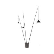 Vibia LED-lattiavalaisin NORTH, musta, 3-lamppuinen, metalli, 927
