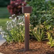 Arcchio LED-pylväsvalaisin Milten, 65 cm, ruoste, IP65, anturi